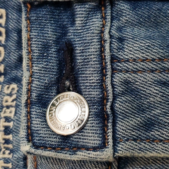 AMERICAN EAGLE HI-RISE FESTIVAL DENIM MINI SKIRT - Picture 10 of 11